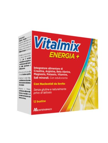 Vitalmix energia + - integratore con arginina per stanchezza e affaticamento - 12 bustine