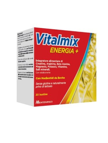 Vitalmix energia + - integratore con arginina per stanchezza e affaticamento - 20 bustine