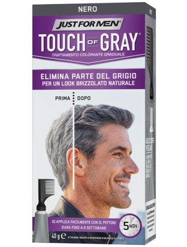 Just for men touch of gray trattamento colorante graduale nero 40 g