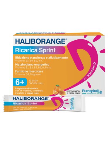 Haliborange ricarica sprint integratore tonico 20 stick