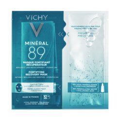 Vichy Mineral 89 - Maschera Viso in Tessuto Fortificante e Riparatrice per Pelle Sensibile - 29 g