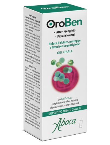 Aboca oroben - gel orale per afte e stomatiti - 15 ml