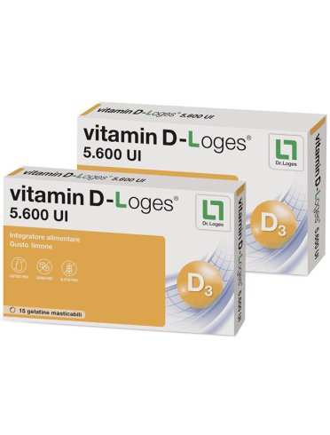 Vitamin d-loges 30 gelatine masticabili gusto limone 42 g