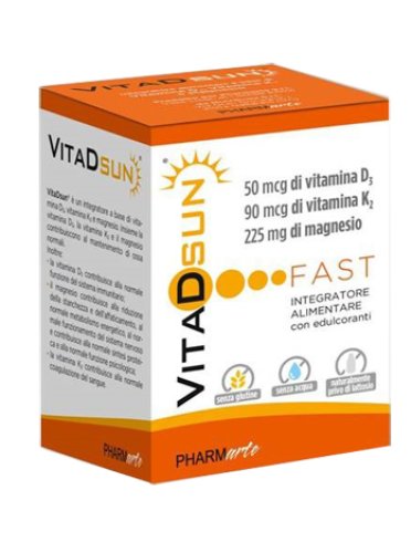 Vitadsun fast - integratore di vitamina d e k con magnesio - 30 stick