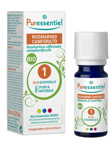 Puressentiel rosmarino canforato olio essenziale bio 10 ml Puressentiel rosmarino canforato olio essenziale bio 10 ml