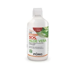 PURO ALOE VERA SUCCO E POLPA 100% + BAOBAB PESCA BIANCA 1 LITRO