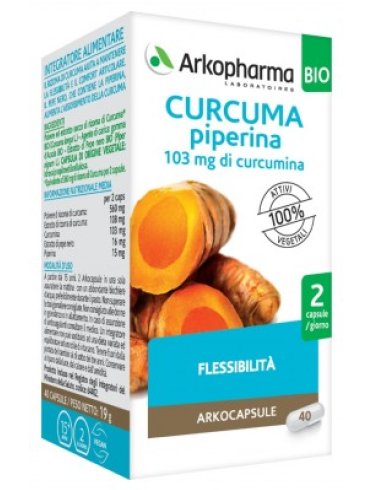 Arkocps curcuma + piperina bio 40 capsule