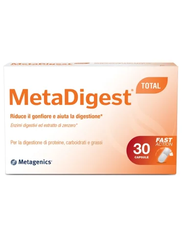 Metadigest total - integratore di enzimi digestivi - 30 capsule
