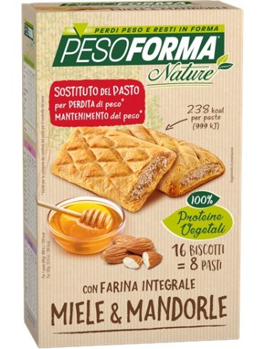 Pesoforma biscotto integr miele mandorle 16 pezzi 33 g