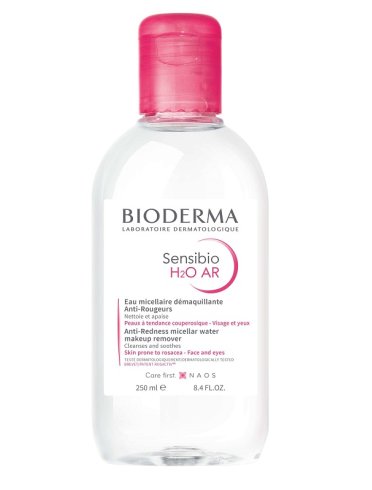 Bioderma sensibio h2o ar - acqua micellare detergente scruccante viso per diminuzione dei rossori - 250 ml