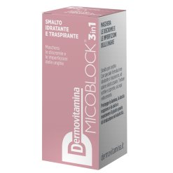 Dermovitamina Micoblock 3 in 1 - Smalto Unghie Idratante e Traspirante Anti-Imperfezioni Colore Nude - 5 ml