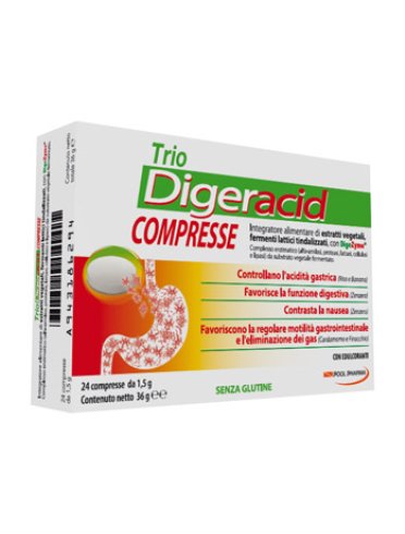 Trio digeracid integratore digestivo 24 compresse