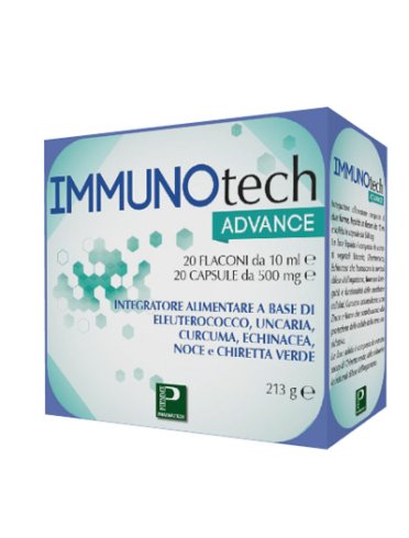 Immunotech advance integratore difese immunitarie 20 flaconi + 20 capsule