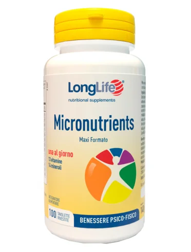 Longlife micronutrients - integratore multivitaminico - 100 tavolette Longlife micronutrients - integratore multivitaminico - 100 tavolette