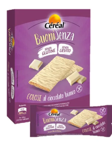 Cereal buoni senza goloso cioccolato bianco 120 g Cereal buoni senza goloso cioccolato bianco 120 g