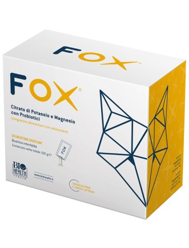 Fox - integratore di magnesio e potassio con fermenti lattici - 20 bustine duocam