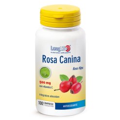 LongLife Rosa Canina 500 mg - Integratore Antiossidante - 100 Compresse