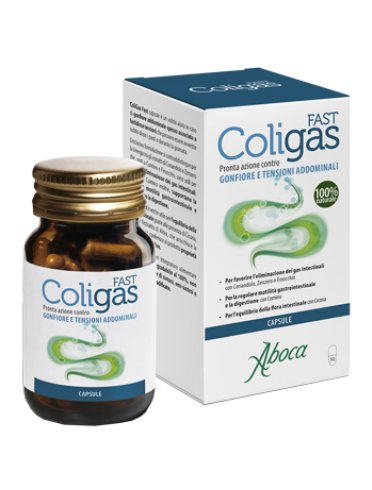 Aboca coligas fast - integratore gonfiore addominale - 50 capsule