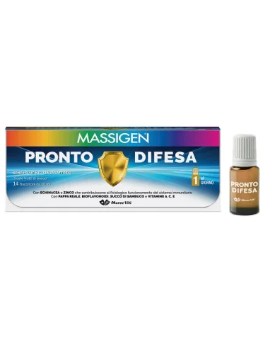 Massigen pronta difesa - integratore per difese immunitarie - 14 flaconi x 10 ml Massigen pronta difesa - integratore per difese immunitarie - 14 flaconi x 10 ml