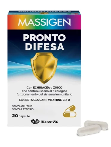Massigen pronta difesa - integratore per difese immunitarie - 20 capsule Massigen pronta difesa - integratore per difese immunitarie - 20 capsule