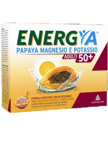 Energya papaya 50+ - integratore di magnesio e potassio per adulti over 50 - 14 bustine