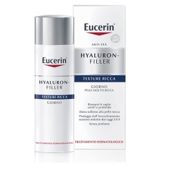 Eucerin Hyaluron-Filler - Crema Viso Giorno Ricca Anti-Rughe - 50 ml