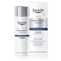 Eucerin Hyaluron-Filler - Crema Viso Notte Ricca Idratante Intensiva - 50 ml
