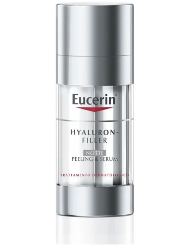 Eucerin hyaluron-filler peeling & serum - siero viso notte doppia azione peeling anti-età e esfoliante - 30 ml Eucerin hyaluron-filler peeling & serum - siero viso notte doppia azione peeling anti-età e esfoliante - 30 ml
