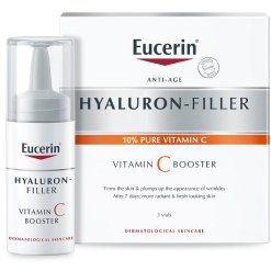 Eucerin Hyaluron-Filler - Siero Booster Viso Anti-Età con Vitamina C - 3 Fiale x 8 ml