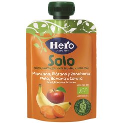 Hero Solo - Frutta Frullata Biologica 100% Gusto Mela Banana Carota - 100 g