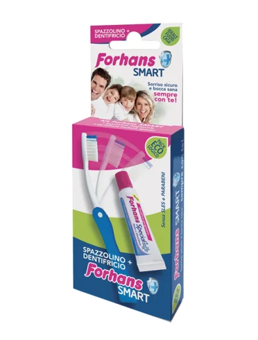 Forhans smart kit igiene orale spazzolino pieghevole + dentifricio 12 ml Forhans smart kit igiene orale spazzolino pieghevole + dentifricio 12 ml