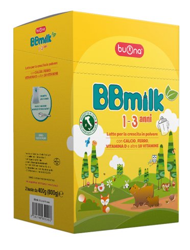 Bbmilk 1-3a latte polvere per la crescita 2 buste x 400 g