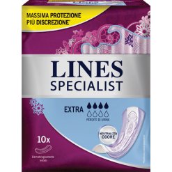 Lines Specialist Extra Farma - Pannolone per Incontinenza Assorbenza Extra - 10 Pezzi