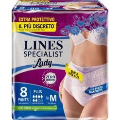 Lines Specialist Pants - Pannoloni per Incontinenza Assorbenza Plus - Taglia M 8 Pezzi