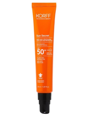 Korff sun secret fluido viso antimacchie spf50+ 50 ml