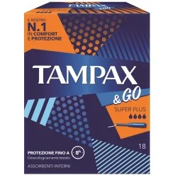 Tampax & Go Super Plus Assorbenti Interni 18 Pezzi