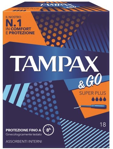 Tampax & go super plus assorbenti interni 18 pezzi