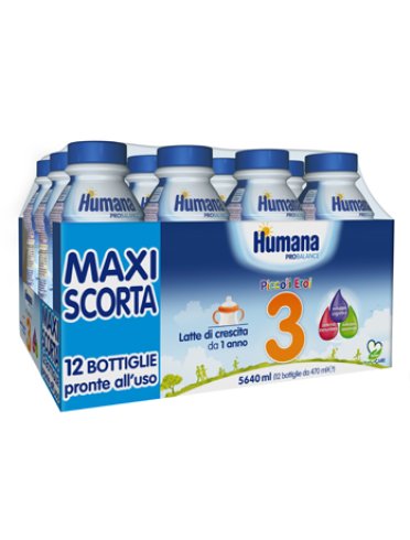 Humana 3 multipack 12x470 ml hdpe