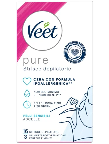 Veet strisce depilatorie ascelle 16 pezzi Veet strisce depilatorie ascelle 16 pezzi