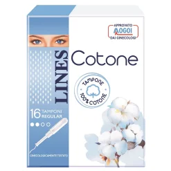 LINES COTONE TAMPONE REGULAR 16 PEZZI