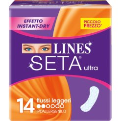 Lines Seta Ultra - Assorbenti per Flussi Leggeri - 14 Pezzi