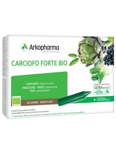 Arkofluidi carciofo forte bio - integratore per perdita di peso - 20 fiale Arkofluidi carciofo forte bio - integratore per perdita di peso - 20 fiale