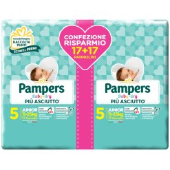 Pampers Baby Dry - Pannolini Junior Downcount Taglia 5 - 34 Pezzi 