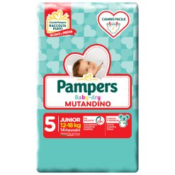 Pampers Baby Dry Mutandino - Pannolini Junior Taglia 5 - 14 Pezzi