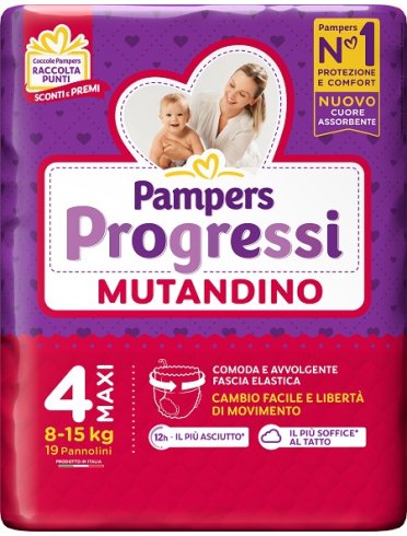 Pampers progretgtgi mutandino cp tg4 maxi 19 pezzi