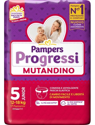 Pampers progretgtgi mutandino cp tg5 junior 17 pezzi