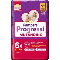Pampers Progressi Mutandino 6 XL Pannolini 15 Pezzi