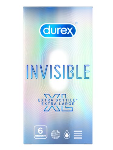Durex invisible xl profilattici 6 pezzi