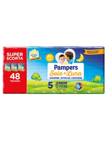 Pampers sole&luna trio junior 48 pezzi