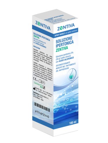 Zentiva soluzione ipertonica - spray nasale con acido ialuronico decongestionante - 100 ml